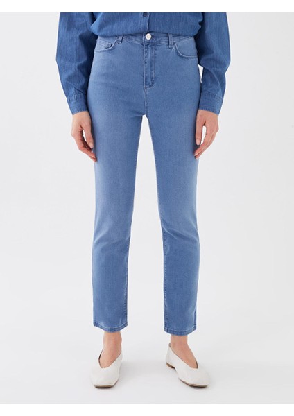 Lcwaıkıkı Basic Yüksek Bel Slim Fit Kadın Jean Pantolon modelleri
