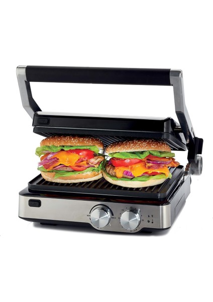 HGM80.000SS Grill + Tost Makinası Metal