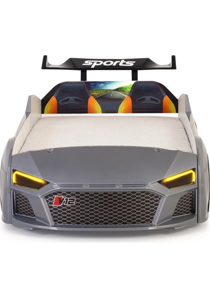 Gri Arabalı Yatak V12 Audi Işıklı Full Plastik fiyatları