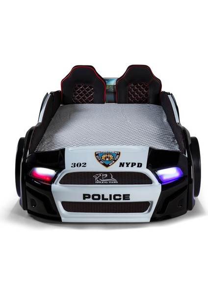 Polis Arabalı Yatak Kapıları Açılan Mustang Full Ledli Kumandalı ve Müzikli