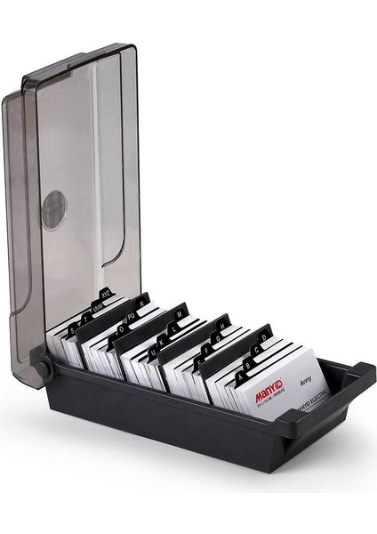 5 Bölmeli Süper Büyük Kapasiteli Kartvizit Saklama Kutusu (Yurt Dışından)