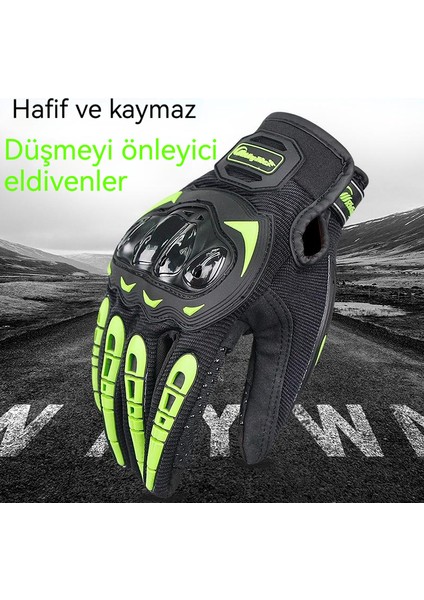 Dış Mekan Koruyucu Dokunmatik Ekranlı Motosiklet Eldivenleri (Yurt Dışından)