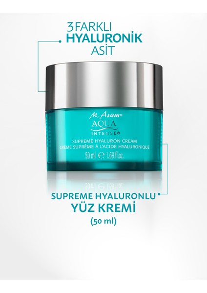 Aqua Intense Supreme Hyaluronlu Yüz Kremi 50 Ml