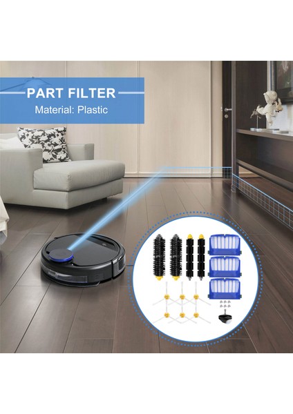 Roomba 600 Serisi Için Ana Yan Fırça Hepa Filtresi 605 606 610 615 620 (Yurt Dışından)