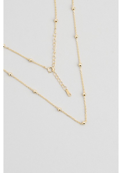 Klasik 18 Ayar Sarı Altın Kaplama 43 cm Gümüş Zincir Kolye fiyatları