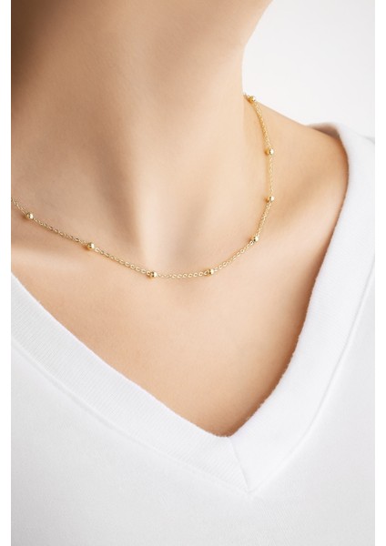 Klasik 18 Ayar Sarı Altın Kaplama 43 cm Gümüş Zincir Kolye modelleri