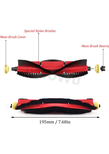 Roborock Robotlu Süpürge Parçaları Fırça Hepa Filtre Paspas Için (Yurt Dışından)