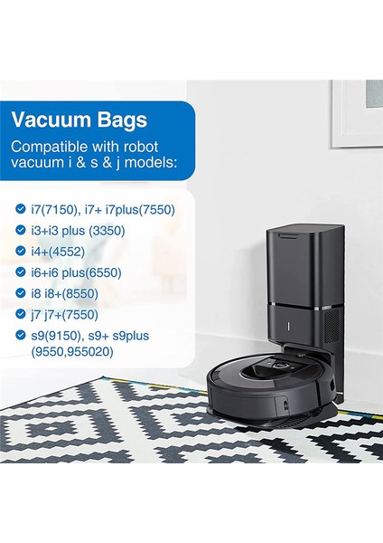 Irobot Roomba I7 I7+E5 E6 S9 S9+ I & S Serisi Çanta Için Toz Torbaları (Yurt Dışından)