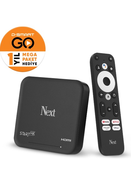 Start 4K Android TV Box (D-Smart Go 1 Yıl Mega Paket Hediye)