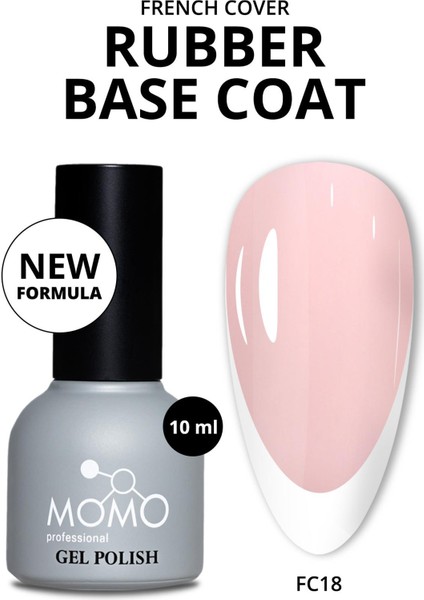 French Cover Rubber Base Coat Fc18, Açık Pudra 10 Ml