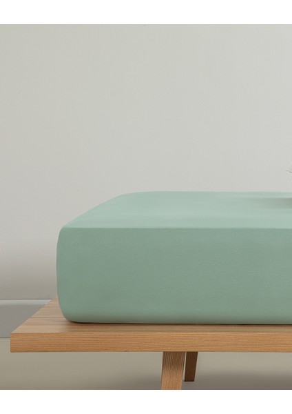 Pure Pamuklu King Size Çarşaf 260X280 cm Çağla Yeşili