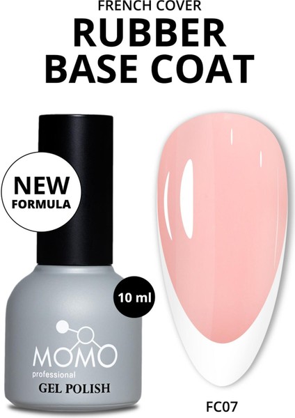 French Cover Rubber Base Coat Soft Pembe 10 ml Geliştirilmiş Formül