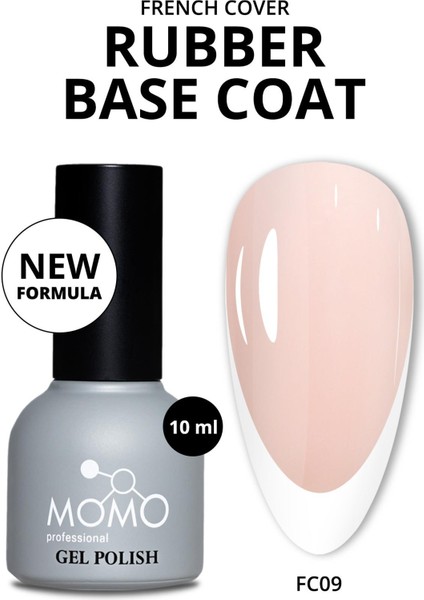 French Cover Rubber Base Coat FC09, Pudra 10 ml