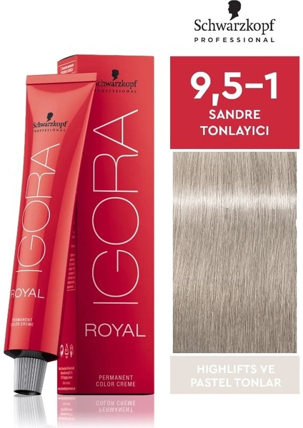 Igora Royal Saç Boyası 9,5-1 İnci Pastel Perle 60 Ml