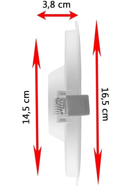12W Slım LED Panel 4000K -Günışığı 14,5 cm Gömme Spot Armatür