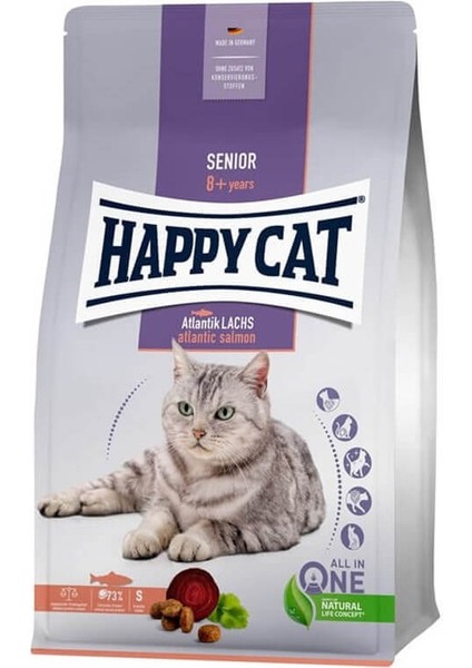 Happy Cat Senior Atlantic Lach Somonlu Yaşlı Kedi Maması 4 kg