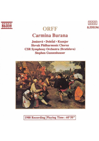 Orff: Carmına Burana-Cd