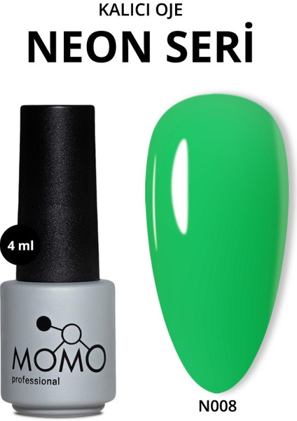 Kalıcı Oje N008, Neon Çimen Yeşili, 4 ml