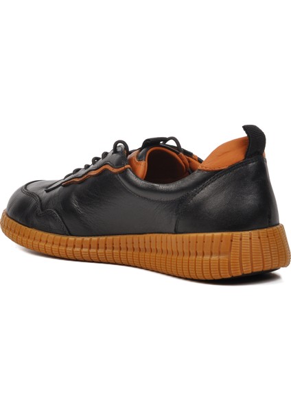 2216112Y Siyah Deri Kadın Günlük Ayakkabı fırsatları
