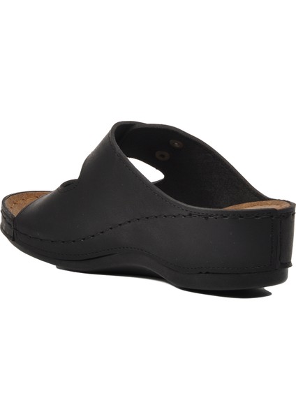 09-978 Siyah Kadın Dolgu Topuk Terlik fırsatları