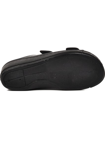 09-978 Siyah Kadın Dolgu Topuk Terlik indirimleri