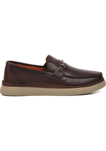 346513 Kahve Deri Erkek Casual Ayakkabı