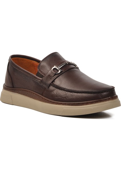346513 Kahve Deri Erkek Casual Ayakkabı