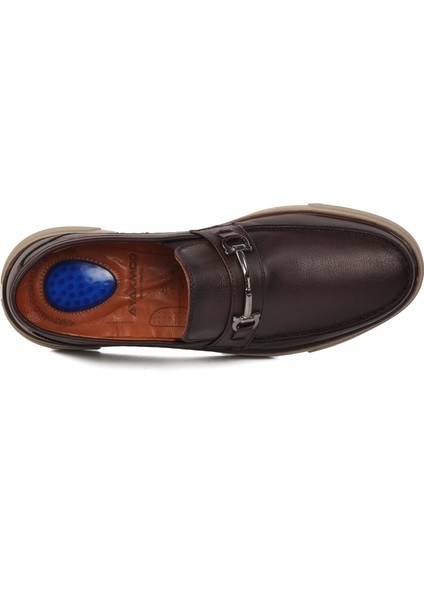 346513 Kahve Deri Erkek Casual Ayakkabı