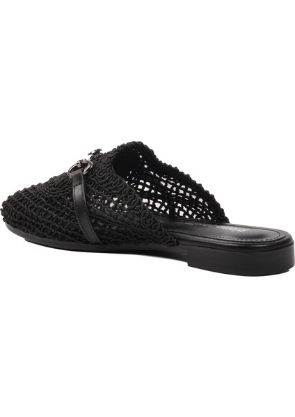 PC-53128 Siyah Kadın Örgülü Terlik fırsatları