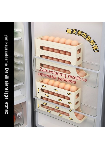 Dört Katmanlı Kayar Tip Yumurta Otomatik Aşağı Açılır Saklama Kutusu (Yurt Dışından) fırsatları