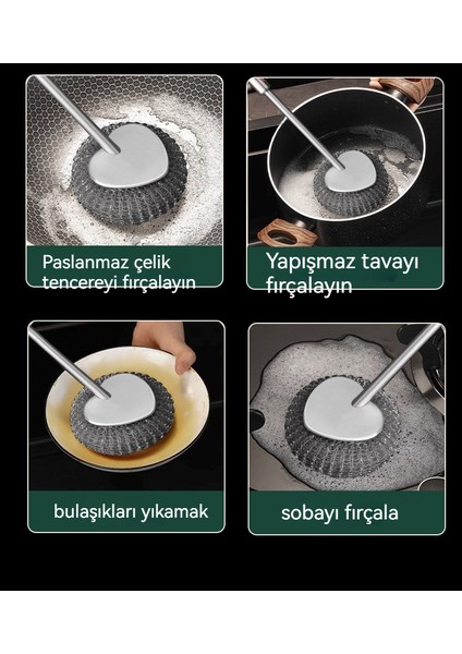 304 Paslanmaz Çelik Uzun Saplı Fırçalar Ev Soba Çelik Tel Fırça (Yurt Dışından) fiyatları