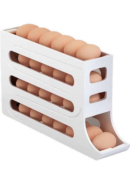 Dört Katmanlı Kayar Tip Yumurta Otomatik Aşağı Açılır Saklama Kutusu (Yurt Dışından)