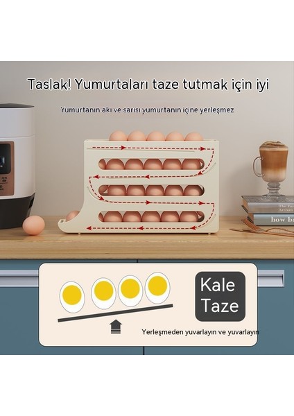 Dört Katmanlı Kayar Tip Yumurta Otomatik Aşağı Açılır Saklama Kutusu (Yurt Dışından) modelleri