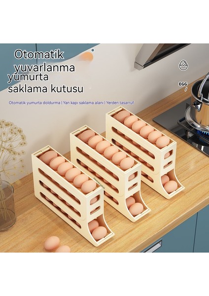 Dört Katmanlı Kayar Tip Yumurta Otomatik Aşağı Açılır Saklama Kutusu (Yurt Dışından) fiyatları