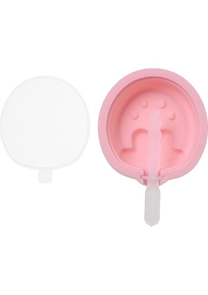 2'li Silikon Çilek Şekilli Kapaklı Dondurma Kalıbı Paketi (Yurt Dışından)