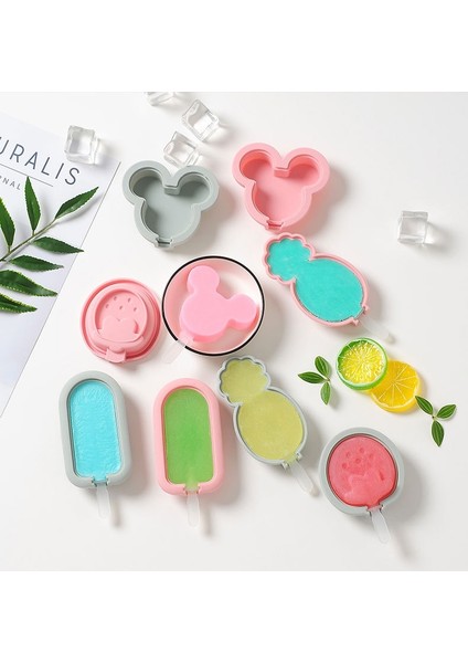 2'li Silikon Ananas Şekilli Buzlu Şeker Kalıbı, Kapaklı Paket (Yurt Dışından) modelleri