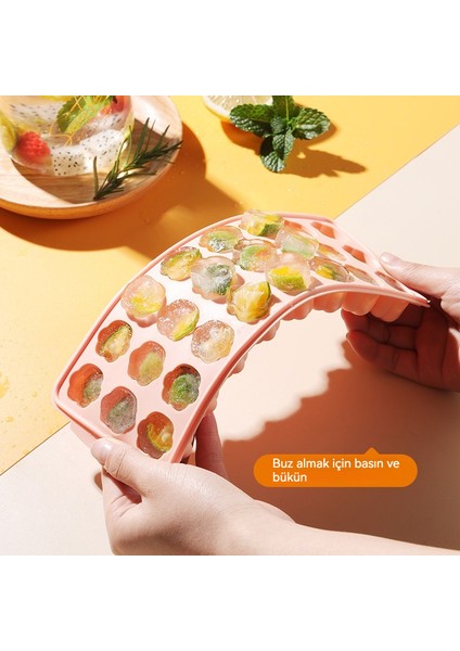 21 Bölmeli Kalp Şeklinde Buz Küpü Saklama Kalıp Kutusu (Yurt Dışından) modelleri