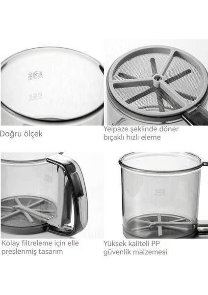 Alt Kapaklı Çift Katmanlı Plastik Yarı Otomatik El Tipi Un Elek (Yurt Dışından) fiyatları