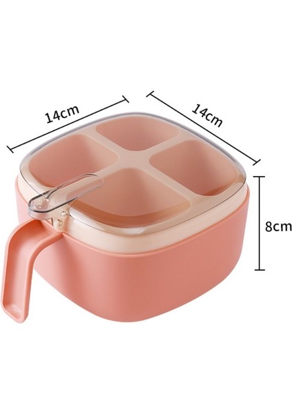 Mutfak Malzemeleri Baharat Şeffaf Dört Bölmeli Kapaklı Baharat Kavanozu (Yurt Dışından) modelleri