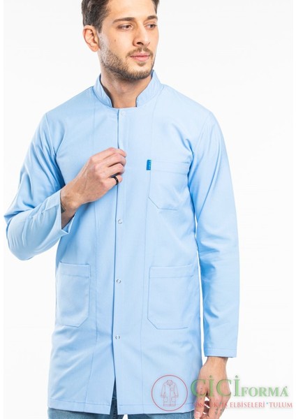 Hakim Yaka Açık Mavi Renk Erkek Önlük fiyatları