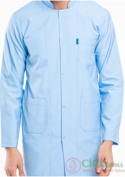 Hakim Yaka Açık Mavi Renk Erkek Önlük modelleri