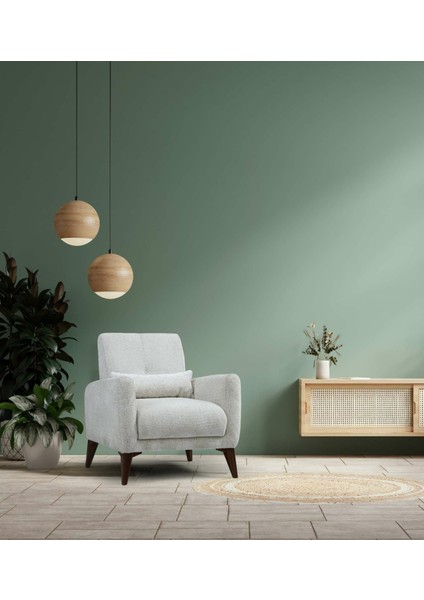 Lima 3+3+1 Koltuk Berjer Set - Bej/yesil/bej