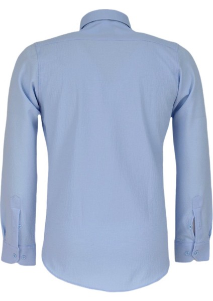Erkek Spor Gofre Uzun Kol Gömlek BGL-ST03533