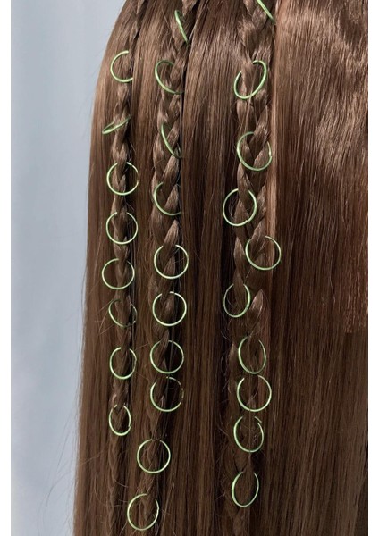 Yeşil Renkli Saç Küpesi 50 Adet