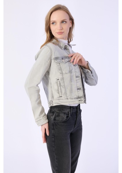 6 Düğmeli Denim Ceket