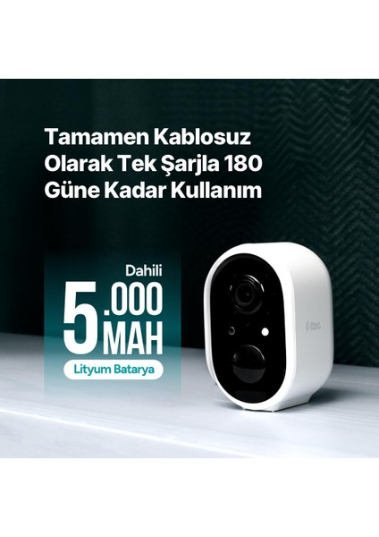 Wizi Pro W Full Hd Iç/dış Mekan Bataryalı Wi-Fi Akıllı Kamera