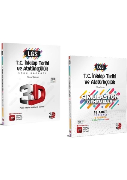 LGS T.C. İnkılap Tarihi ve Atatürkçülük Video Çözümlü Soru Bankası ve Simülasyon Deneme 2 Kitap