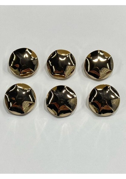 Metal Düğme/hırka Yelek Boyu/ 6 Lı Set/1,8 CM/JX18/GOLD fırsatları