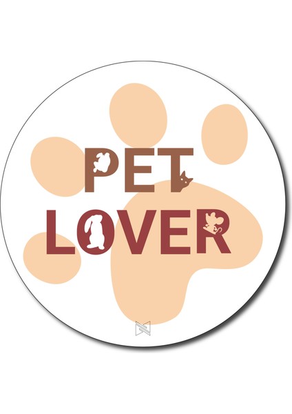 Pet Lover - 5x5 cm Mıknatıslı Evrensel Tak Çıkar Dekoratif Aksesuar