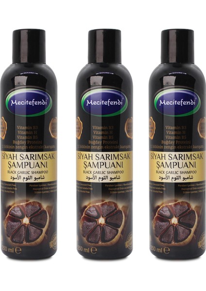 Siyah Sarımsak Şampuanı 250 Ml 3'Lü